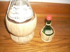 Lot of 2 Vintage Wine Bottles Italy Nonna’s Chianti and I L Ruffino Both Empty.
