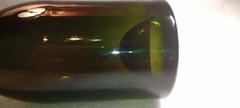 11&Prime; Tall Dark Green Glass Wine Bottle – Concave Base – 3 12&Prime; Base Lot# N370