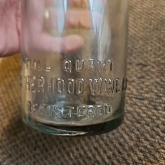 Vtg Glass Brotherhood Wine Co Bottle Empty Quart Liquor Bottle 12.5&Prime;W/stopper