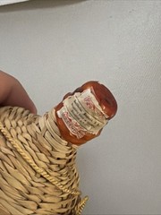 VTG Montana BOTTLE EMPTY w Cap & RATTAN WRAP