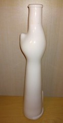 Mid Century Modern Retro Style Rheinhessen-Riesling White Cat Glass Bottle 13&Prime;