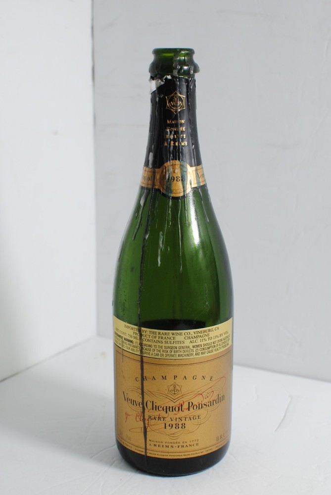 Veuve Clicquot Ponsardin Brut Empty Champagne Bottle 1988 Cande Holder France
