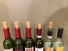 Wine Bottle Lot 375ML 6 EMPTY BOTTLES (2019-2020) With Corks
