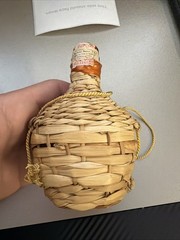 VTG Montana BOTTLE EMPTY w Cap & RATTAN WRAP