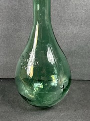 Vintage E.F. Vino D’Italia VCP Green Glass Wine Bottle Round Bottom Italian