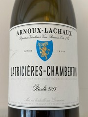 Rare empty wine bottle, Arnoux-Lachaux, Latriciéres-Chambertin, 2015, Magnum