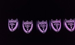 5 Empty Bottle Dom Perignon Rose 750 ML, Light Up Champagne 750 ML Pink