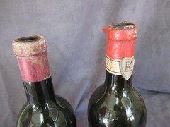 1937 Chateau Lafite Rothschild & 1955 Chateau Palmer Medoc Empty Wine Bottles dl