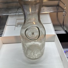 Paul Masson Since 1852 Embossed Glass Milk Bottle Carafe Decanter Vintage Juice