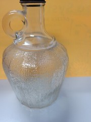 Vintage Glass Jug, Wine Jug? Small with handle, beautiful piece see pictures!