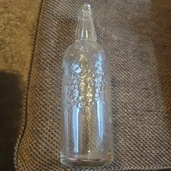 Vintage 11&Prime; Embossed Wine Bottle Clear 4/5 Quart Refilling W1242