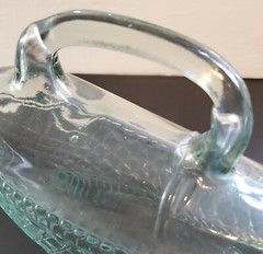 Vtg.London WINERY LTD Aqua Green Glass Horizontal Bottle w/Handle London Ontario