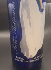 Kestrel Marilyn Monroe Cobalt Blue Collectible Wine Bottle Cut Vase Yakima Val.