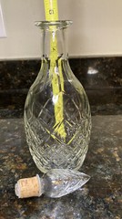 Vintage Diamond Cut Glass Decanter London Winery Limited EMPTY Clear Glass