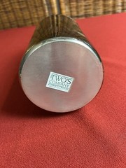 Twos Company Silver Played Brass Champagne Bottle Congratulations 15 1/2”