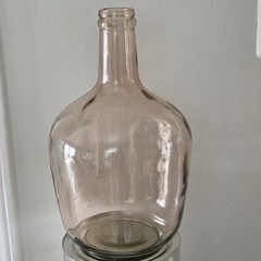 One Gallon Demijohn Carboy in a Soft Peach Color 12in Tall