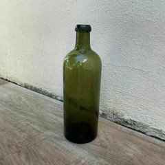 French Green Glass Bottle Vintage Wine Pastis 1920s Antique Decor 14092116