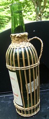 Wagner Malmsey Madeira wine bottle(empty) wicker wrapped. Madeira, Portugal