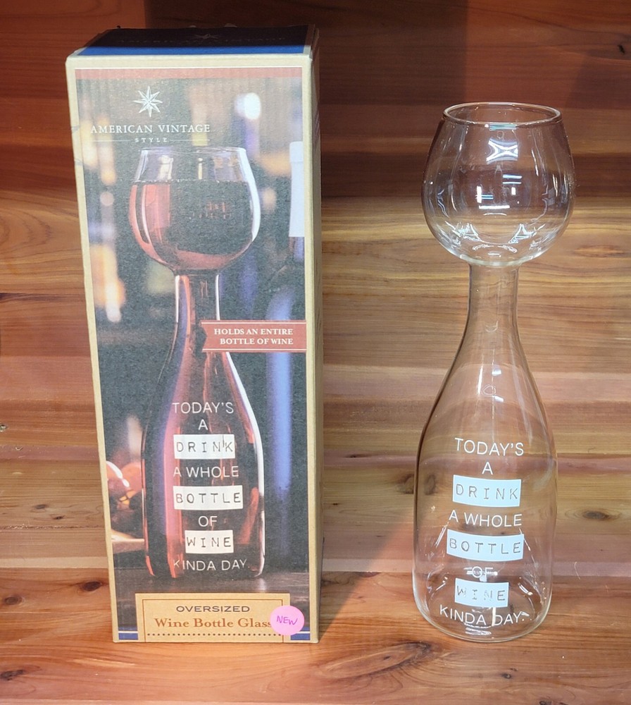 New American Vintage Over-sized Wine Glass Bottle