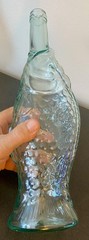 Light Aqua Pescevino Fish Wine Bottle