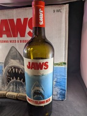 Jaws 50th Anniversary Amity Island Red White Blue Wine Bottle Set With Box