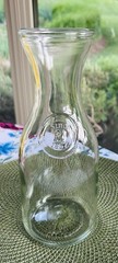 Paul Masson Vintage Clear Glass Wine Carafe Embossed &lsquo;Since 1852&rsquo; 9.75&Prime; Tall