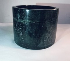 Heavy Green Marble Wine Bottle Chiller Cooler 3×4” Inch Stone Collectible