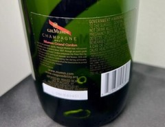G.H. Mumm Empty Champagne Bottle 12” Green Red Gold Classic Home Man Cave Decor