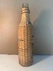Vintage Mexican Viejo Altruan Wicker Wrapped Wine Bottle (Empty)