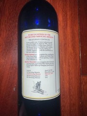 NASA Hubble Infrared 2nd Mission Red Table Wine Bottle Empty 1997