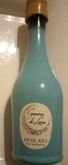 Wine Teal Empty Bottle Gemma di Luna Moscato Italian Sparkling 18.5 Oz Collectib