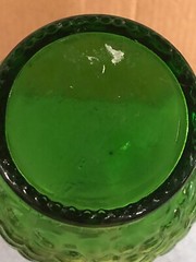 Vintage Embossed Grapes Green Glass Half Gallon Wine Bottle ~ EMPTY