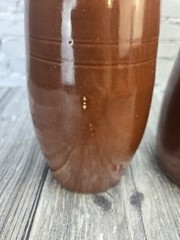 Vintage Stoneware Moonshine Wine Bottles Red/Brown Jugs
