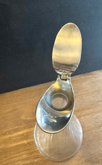 Handblown Glass & Pewter Carafe Decanter by Jean Goardere Wine Made in France