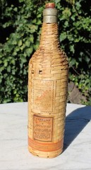 Vintage Triple Sec Wicker Wrapped Wine Bottle