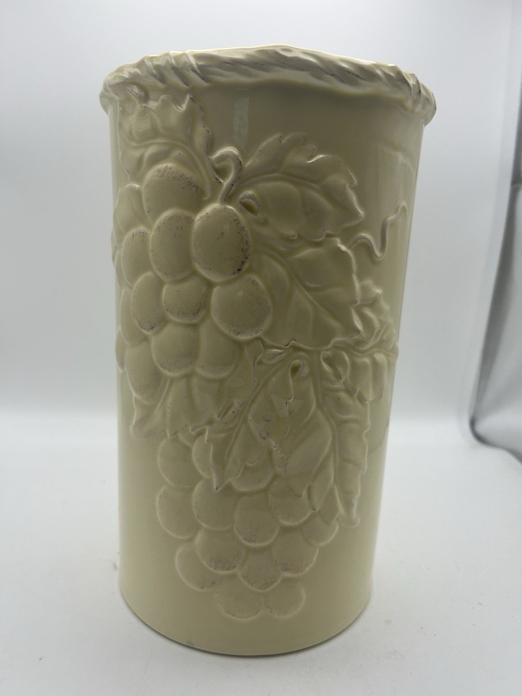Vintage Yellow Wine Cooler Crock. 1970-1990 Made In Italy.