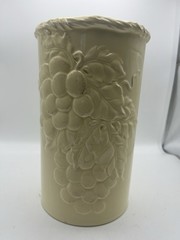 Vintage Yellow Wine Cooler Crock. 1970-1990 Made In Italy.
