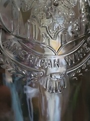 Antique Garrett & Co. American Wine Glass Bottle w/ Eagle Shield Logo 1 Gallon