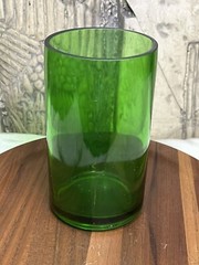 Heavy Green Wine Glass Made of Wine Bottle 5”