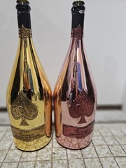2 Ace Of Spade Empty Bottle Armand De Brignac Champagne 750ml , Gold And Rose