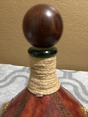 Italian leather wrapped decanter vintage