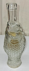 Vintage 1961 Antinori Vino dell Elba Clear Glass Fish Wine Bottle Decanter Label