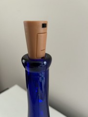 Rare Cobalt Blue Gaetano D&rsquo; Aguino Wine Bottle With Fairy Lights Cork