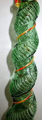 Vintage Italian Chianti Wine Bottle 20 Inch Green Glass With Rattan & Cork