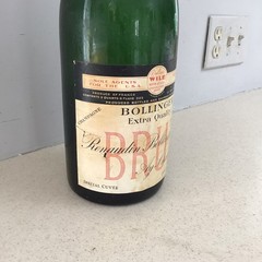 Empty 1961 Bollinger Brut Champagne Extra Quality Display Bottle 19” Tall