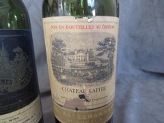 1937 Chateau Lafite Rothschild & 1955 Chateau Palmer Medoc Empty Wine Bottles dl