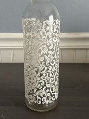 Vintage Printed Designs Artwork Wine Bottle