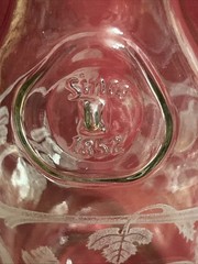 Vintage Wine Carafe Decanter Norman Kosarin 1988 Paul Masson Etched Birds Grapes