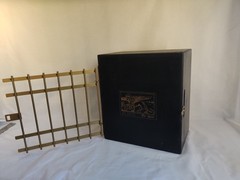 Del Dotto ‘The Beast’ luxury wine presentation box, black w/ gold grille/cage