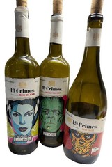 19 Crimes Universal Monsters Glow Wine Bottles Frankenstein, Bride & the Mummy